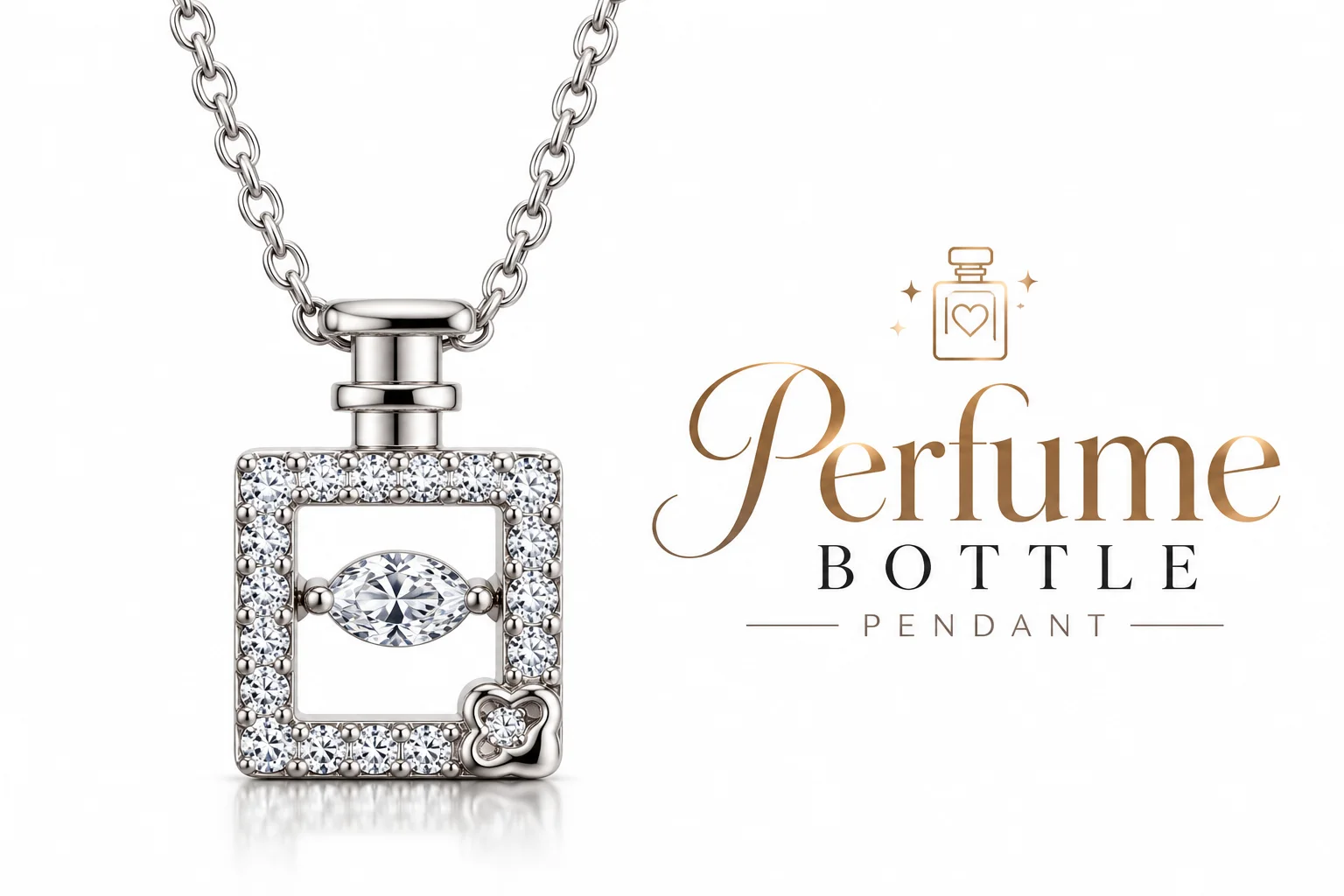 Elegant Perfume Bottle Pendant