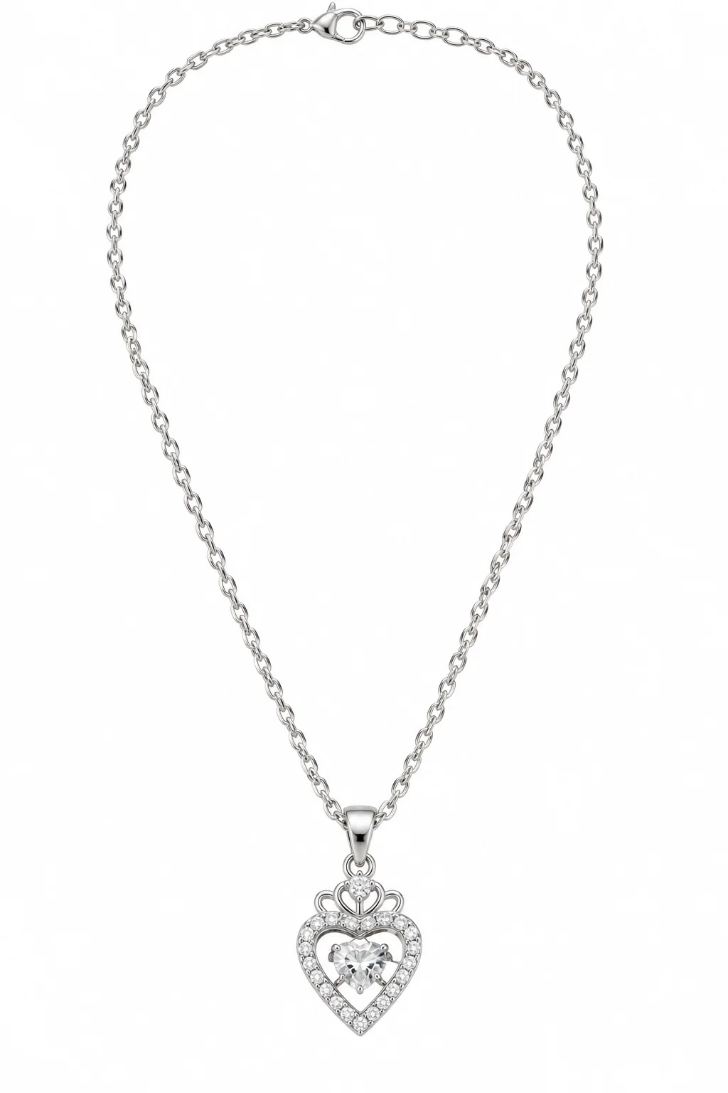 Designer Silver Heart Pendant