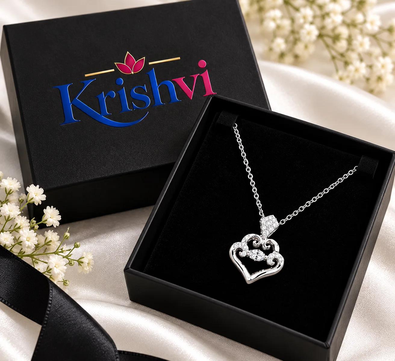 Heart Shaped Pendant Necklace for Women & girls